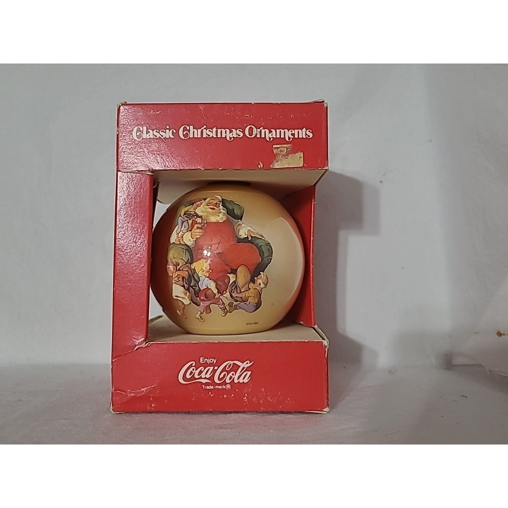 Circa 1960 Coca Cola Christmas Tree Ornamnet Corning Glass Works